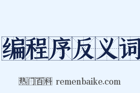 编程序反义词是什么意思的图片